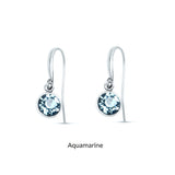 Swarovski Crystal fishhook ‘Aquamarine’ earrings - Rhodium plated
