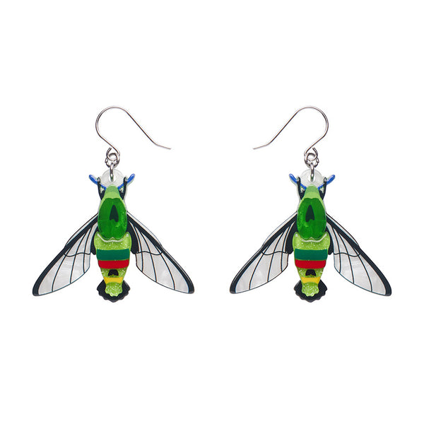 Glimmer the Hawk Moth Drop Earrings