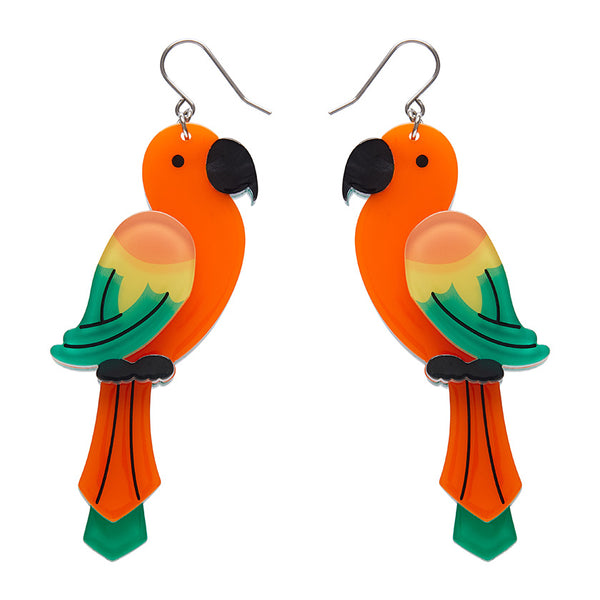 Pancha’s Parrots Drop Earrings