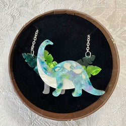 Erstwilder I'll Be Brach necklace.  Dinosauria Collection 2021