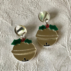 Revere Folie Christmas Bells stud earrings
