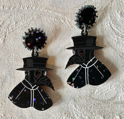 Switchblade Maid Plague Doctor earrings
