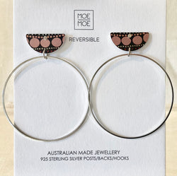 MOE MOE DREAMING MIIMI AND JIINDA MOON RING STUD EARRINGS