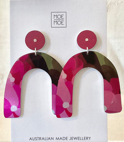 MOE MOE KIMMY ARCH DROP STUD EARRINGS 'BLOOM'