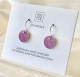 MOE MOE LAVENDER PINK CANDICE PERESE SMALL CIRCLE DROP EARRINGS