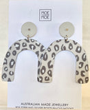 MOE MOE ARCH DROP STUD EARRINGS 'LATTE ANIMAL'