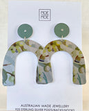 MOE MOE KIMMY ARCH DROP STUD EARRINGS 'FOLIAGE'