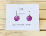 MOE MOE LAVENDER PINK CANDICE PERESE SMALL CIRCLE DROP EARRINGS