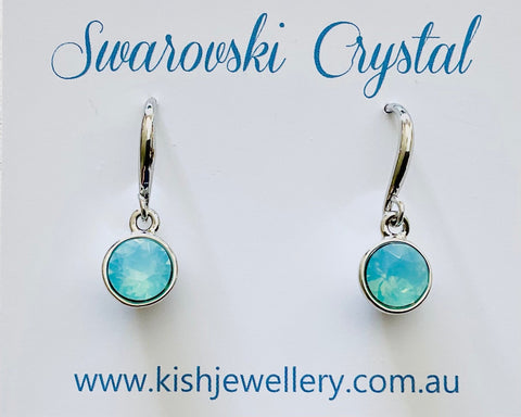 Swarovski Crystal fishhook ‘Pacific Opal’ earrings - rhodium plated