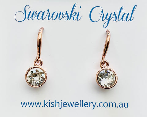 Swarovski Crystal fishhook ‘Crystal ’ earrings - rose gold plated