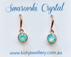 Swarovski Crystal fishhook ‘Pacific Opal’ earrings - rose gold plated