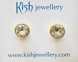 Swarovski Crystal round stud 'Crystal' earrings - gold plated