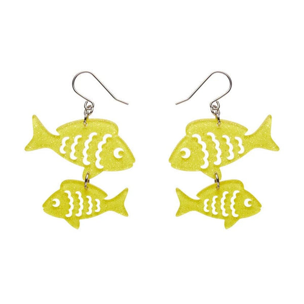 Erstwilder 'Fish Friends' Drop Earrings.  Brand New