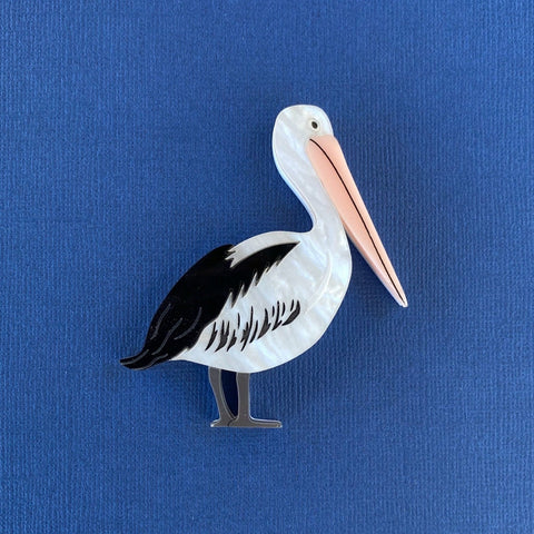 Percy the Pelican brooch