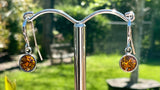 Swarovski Crystal fishhook ‘Topaz’ earrings - rhodium plated