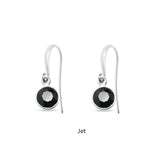 Swarovski Crystal fishhook ‘Jet’ earrings - rhodium plated