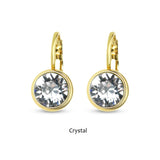 Swarovski Crystal round 'Crystal' earrings - gold plated