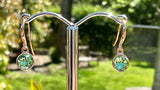 Swarovski Crystal fishhook ‘Peridot’ earrings - rose gold plated