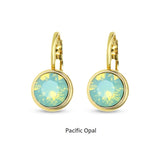 Swarovski Crystal round 'Pacific Opal' earrings - gold plated