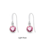Swarovski Crystal fishhook ‘Light Rose’ earrings - rhodium plated