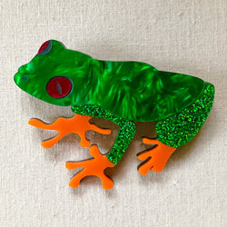 Mox & Co ‘Red-Eyed Tree Frog’ brooch