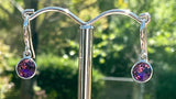 Swarovski Crystal fishhook ‘Amethyst’ earrings - rhodium plated