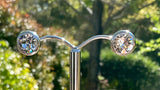 Swarovski Crystal round stud 'Crystal' earrings - rhodium plated