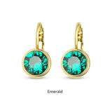 Swarovski Crystal round 'Emerald' earrings - gold plated