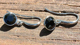 Swarovski Crystal fishhook ‘Jet’ earrings - rhodium plated