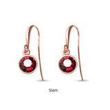 Swarovski Crystal fishhook ‘Siam’ earrings - rose gold plated