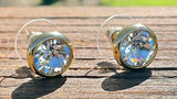 Swarovski Crystal round stud 'Crystal' earrings - gold plated