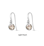 Swarovski Crystal fishhook ‘Light Peach’ earrings - rhodium plated