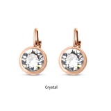 Swarovski Crystal round 'Crystal' earrings - rose gold plated