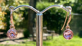 Swarovski Crystal fishhook ‘Light Rose’ earrings - rose gold plated