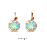 Swarovski Crystal round 'Pacific Opal' earrings - rose gold plated