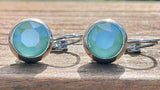Swarovski Crystal round 'Pacific Opal' earrings - rhodium plated