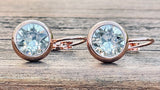 Swarovski Crystal round 'Crystal' earrings - rose gold plated