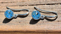 Swarovski Crystal fishhook ‘Aquamarine’ earrings - Rhodium plated