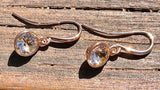 Swarovski Crystal fishhook ‘Light Peach’ earrings - rose gold plated