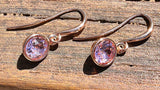 Swarovski Crystal fishhook ‘Light Rose’ earrings - rose gold plated