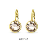 Swarovski Crystal round 'Light Peach' earrings - gold  plated